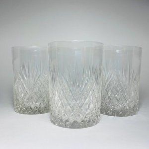 Brilliant ABP Cut Diamond & Fan Tumblers 2 left 3/4" Pitkins & Brooks Antique